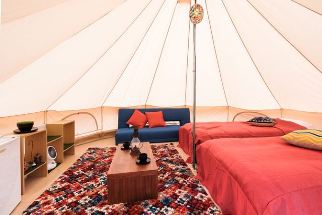 新篠津ツアーの写真テント内